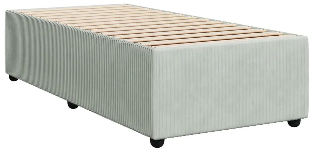 ΚΡΕΒΑΤΙ BOXSPRING ΜΕ ΣΤΡΩΜΑ ΑΝΟΙΧΤΟ ΓΚΡΙ 90X200 ΕΚ. ΒΕΛΟΥΔΙΝΟ 3289938