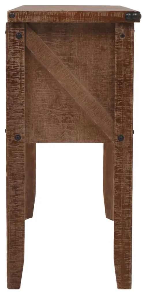 vidaXL Τραπέζι Κονσόλα Καφέ 131 x 35,5 x 75 εκ. από Μασίφ Ξύλο Ελάτης