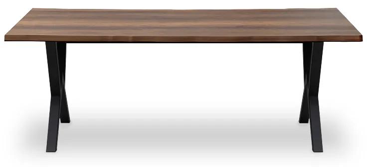 Τραπέζι Walter Megapap Mdf - μεταλλικό χρώμα καρυδί 200x100x75εκ. - Μέταλλο - GP038-0005,2