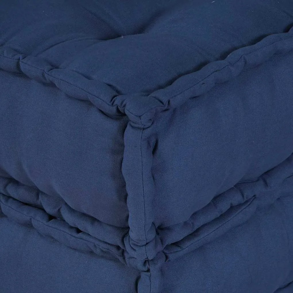 vidaXL Μοντέρνο Πούφο σε Indigo - 70x70x36 Ύφασμα