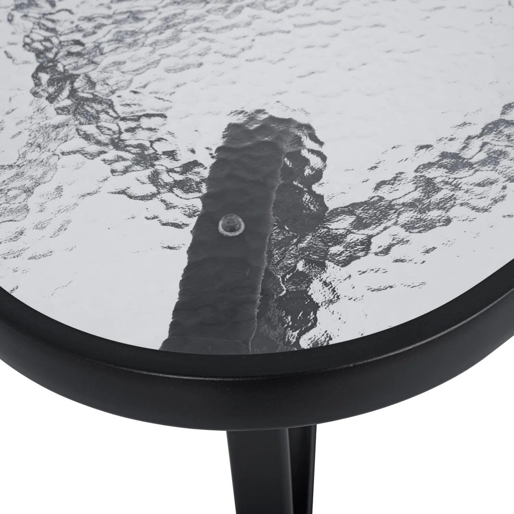 Τραπέζι BRUNO C5145.03 Μεταλλικό Μαύρο με Γυάλινη Επιφάνεια 150x90x72Y εκ. 150x90x72 εκ.