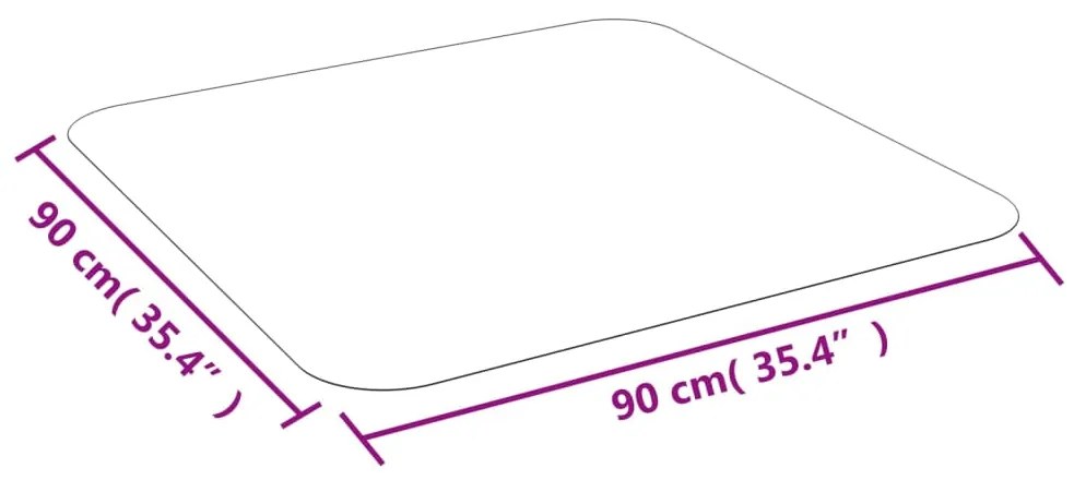 vidaXL Προστατευτικό Δαπέδου για Laminate Δάπεδο ή Χαλί 90 x 90 εκ.