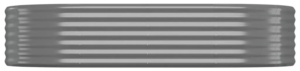 vidaXL Ζαρντινιέρα Γκρι 175x100x36 εκ. Γαλβανισμένος χάλυβας
