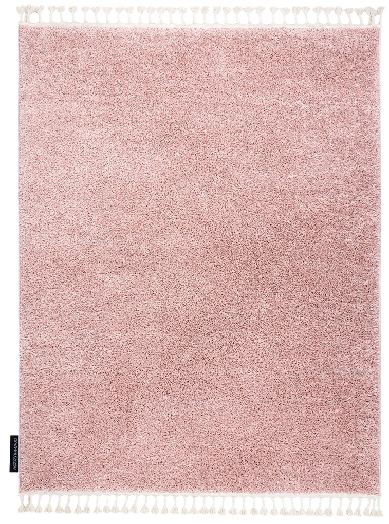 Χαλί BERBER 9000 ροζ Φράντζα Βερβερικές Μαροκινό δασύτριχος