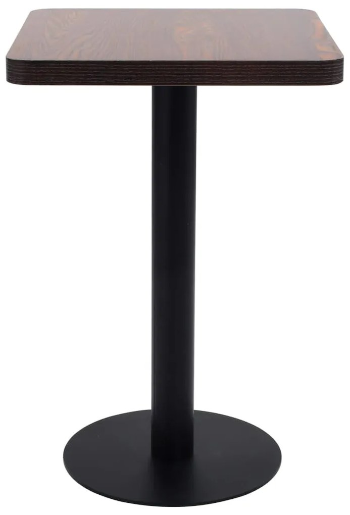 vidaXL Τραπέζι Bistro Σκούρο Καφέ 50 x 50 εκ. από MDF