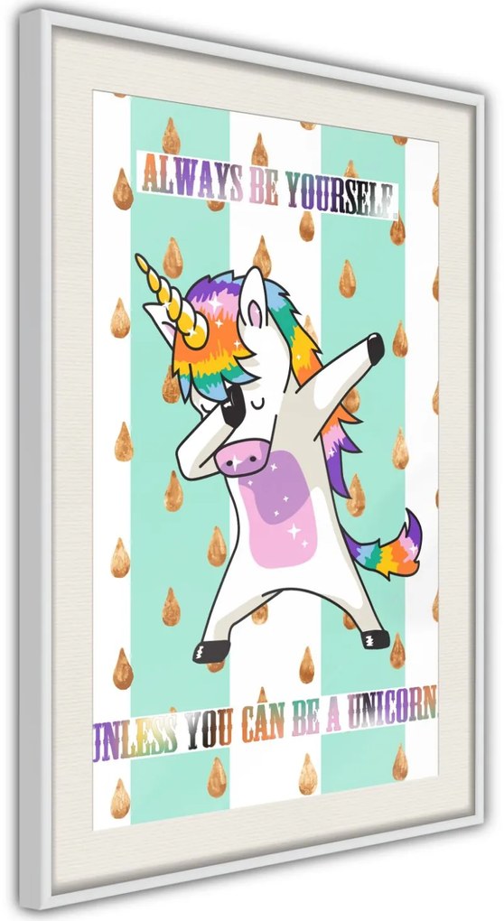 Αφίσα - Dabbing Unicorn - 20x30 - Χρυσό - Χωρίς πασπαρτού