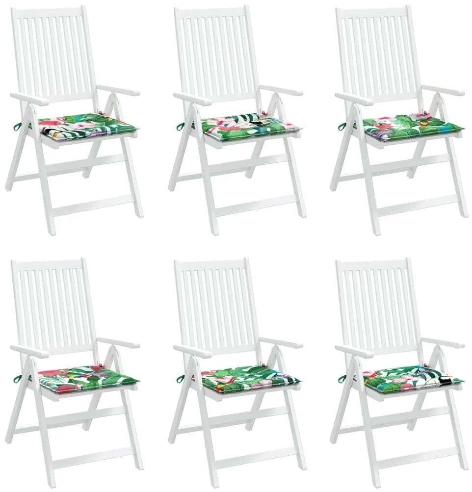 vidaXL Μαξιλάρια Καρέκλας 6 τεμ. Πολύχρωμα 40 x 40 x 3 εκ. Υφασμάτινα
