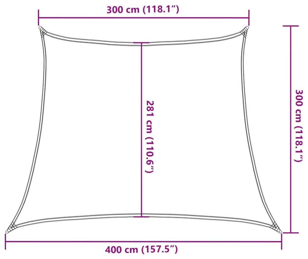 Πανί Σκίασης Μπεζ 3/4 x 3 μ. 160 γρ./μ² από HDPE - Μπεζ