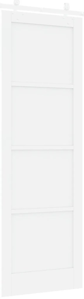 vidaXL Συρόμενη Πόρτα με Σετ Στήριξης Λευκή 78x232 cm Στερεό Ξύλο Πεύκου
