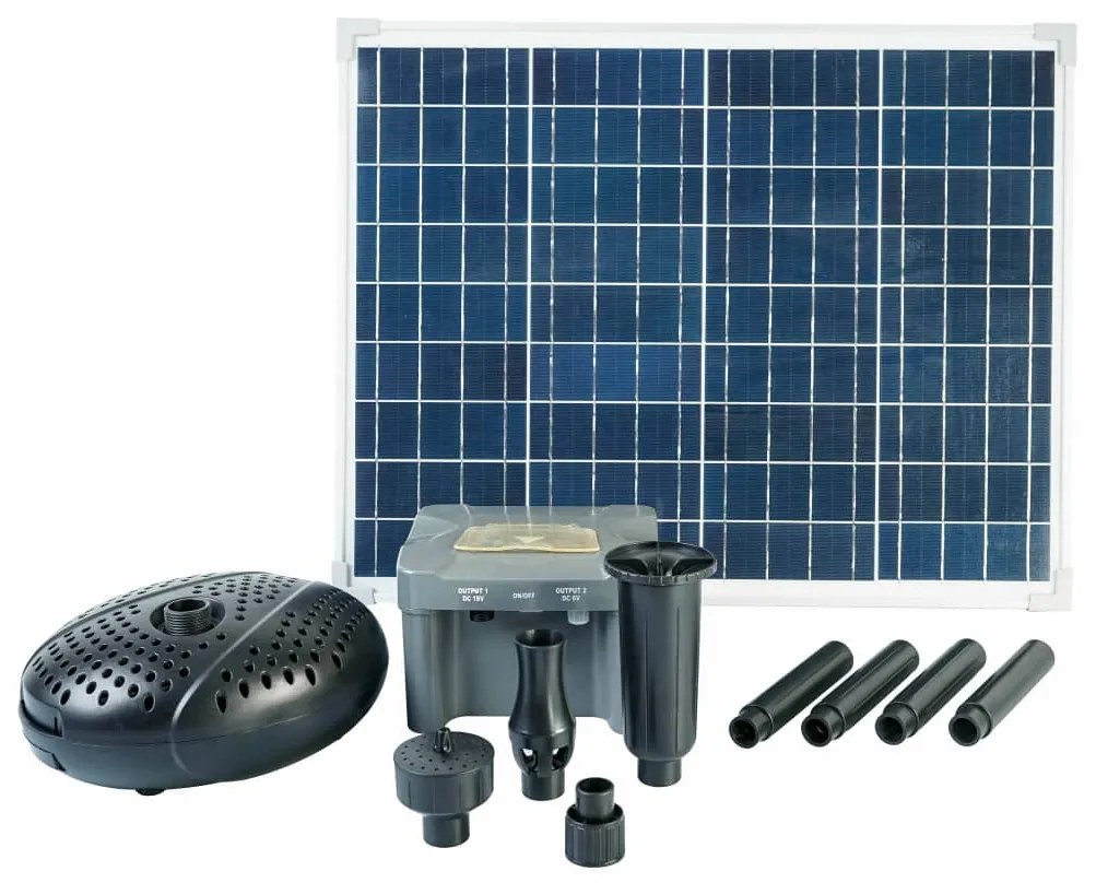 Ubbink Σετ με Φωτοβολταϊκό Πάνελ, Αντλία & Μπαταρία SolarMax 2500