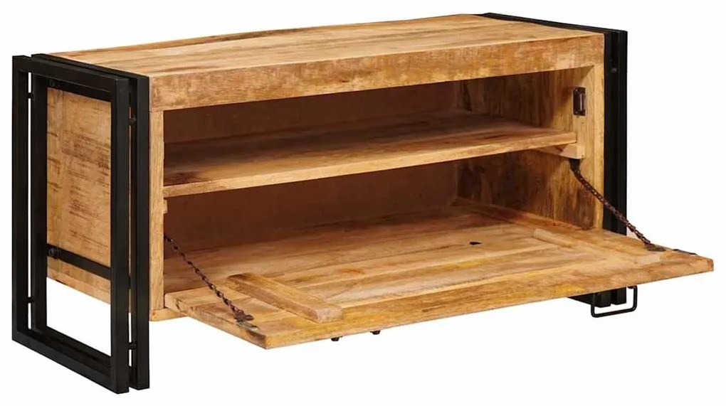 vidaXL Ντουλάπα Παπουτσιών Καφέ 90 x 38 x 45 εκ. Μασίφ ξύλο μάνγκο