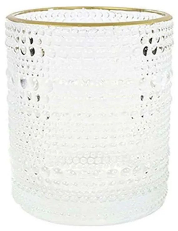 Κηροπήγιο Γυάλινο Rim 013.783458 8,5x10cm Clear-Gold Glass