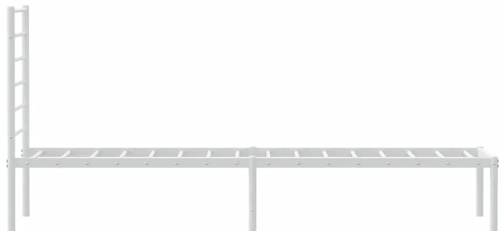 vidaXL Πλαίσιο Κρεβατιού Χωρ. Στρώμα&amp;Κεφαλάρι Λευκό 75x190 εκ. Μέταλλο