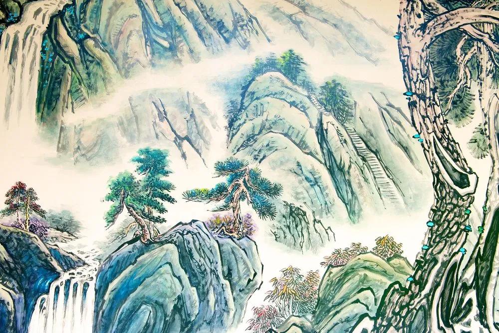 Εικόνα κινεζική ζωγραφική τοπίων - 120x80
