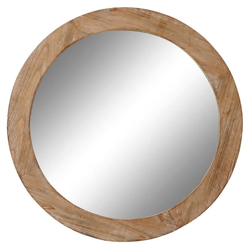 Τοίχο καθρέφτη DKD Home Decor Καφέ Φυσικό Alpino 66 x 5 x 66 cm