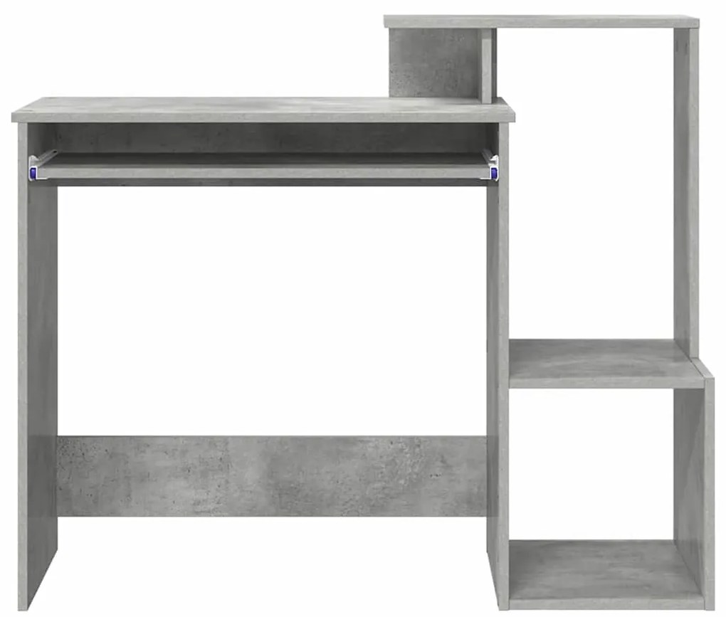 vidaXL Γραφείο Γκρι σκυροδέματος 106 x 40 x 88.5 εκ Επεξεργασμένο ξύλο