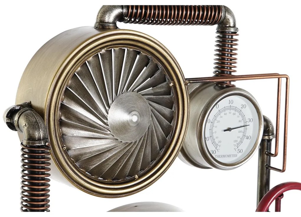 Ρολόι Τοίχου DKD Home Decor Βαλβίδες Κρυστάλλινο Χρυσό Σίδερο (50,5 x 12 x 73 cm)
