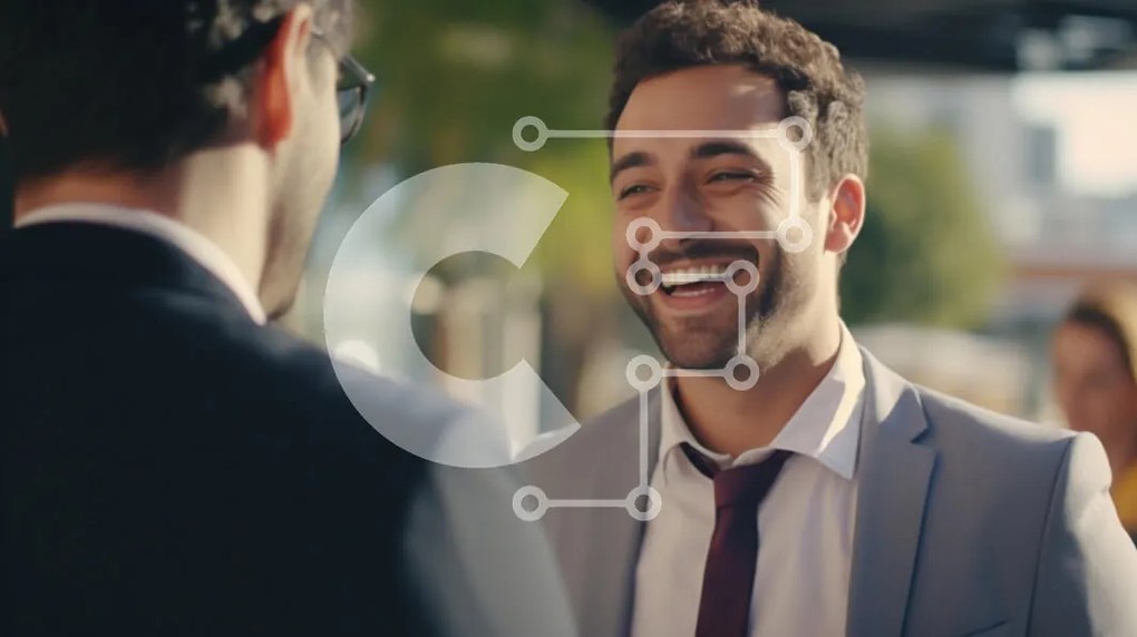 Intra Συλλεκτικό Ξύλινο Παζλ Plywood 4mm - Ευτυχισμένη υπαίθρια συνομιλία μεταξύ δύο ανδρών Σε Ξύλινο Κουτί - Διαστάσεις Puzzle: 10x10 cm – 25 κομμάτια