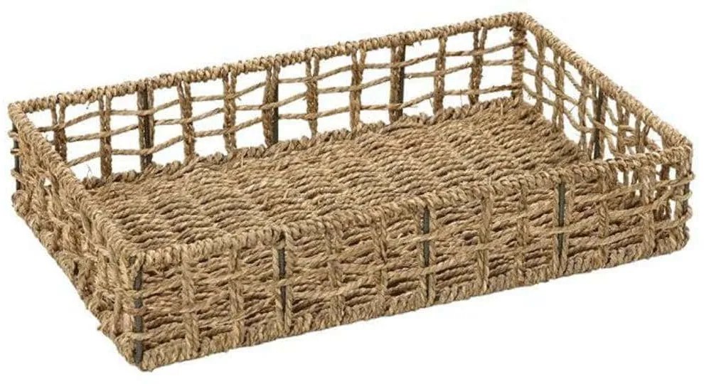 Καλάθι Διακοσμητικό Ορθογώνιο AST801 49Χ30cm Seagrass Beige Espiel Seagrass