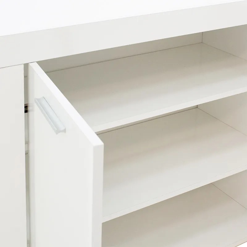 Μπουφές Joanna pakoworld λευκό 144x42x80εκ - 235-000013 - 235-000013