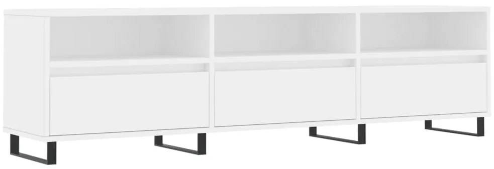 vidaXL Έπιπλο Τηλεόρασης Λευκό 150x30x44,5 εκ. Επεξεργασμένο Ξύλο