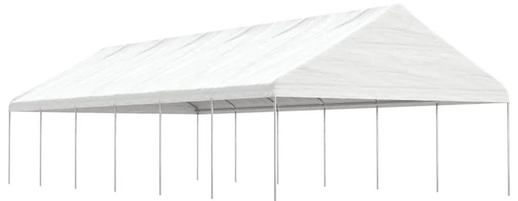 vidaXL Κιόσκι με Τέντα Λευκό 13,38 x 5,88 x 3,75 μ. από Πολυαιθυλένιο
