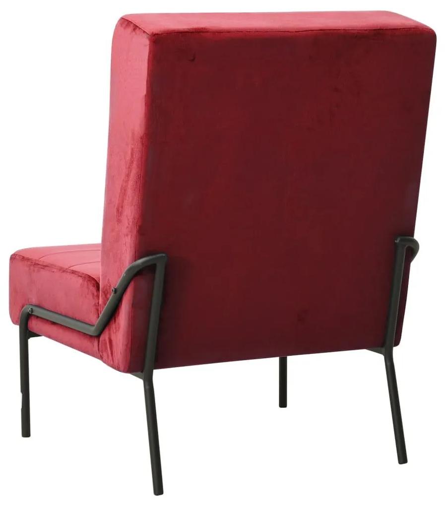 Καρέκλα Χαλάρωσης 65 x 79 x 87 Μπορντό Βελούδινη - Κόκκινο