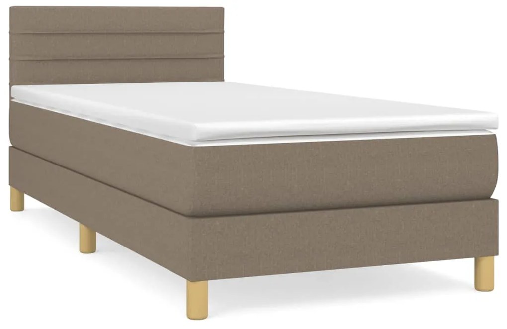 ΚΡΕΒΑΤΙ BOXSPRING ΜΕ ΣΤΡΩΜΑ TAUPE 90X200 ΕΚ. ΥΦΑΣΜΑΤΙΝΟ 3140669