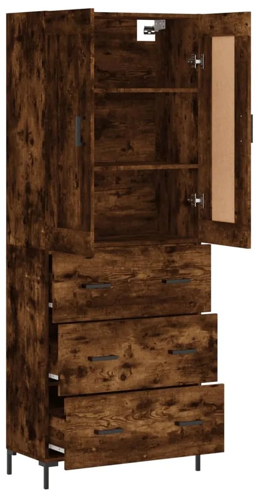 vidaXL Ντουλάπι Καπνιστή Δρυς 69,5x34x180 εκ. από Επεξεργασμένο Ξύλο