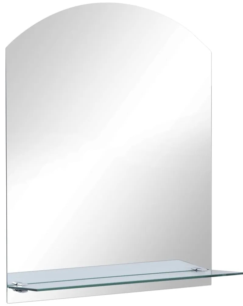 vidaXL Καθρέφτης Τοίχου  με Ράφι 30 x 50 εκ. από Ψημένο Γυαλί