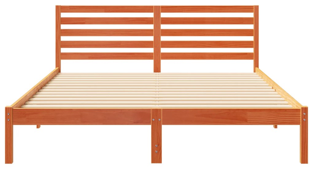 vidaXL Σκελετός Κρεβατιού Καφέ κεριού 160 x 220 cm Μασίφ ξύλο πεύκου