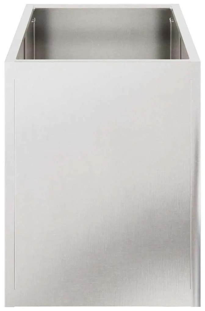 vidaXL Γλάστρα Κήπου Ασημί 50 x 32 x 40 εκ. Ανοξείδωτο ατσάλι