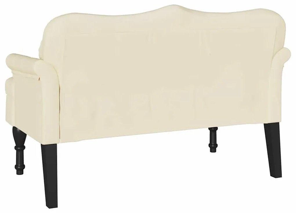 vidaXL Καναπές Chesterfield Κρεμ 120,5 x 65 x 75 εκ. Τεχνητό Δέρμα