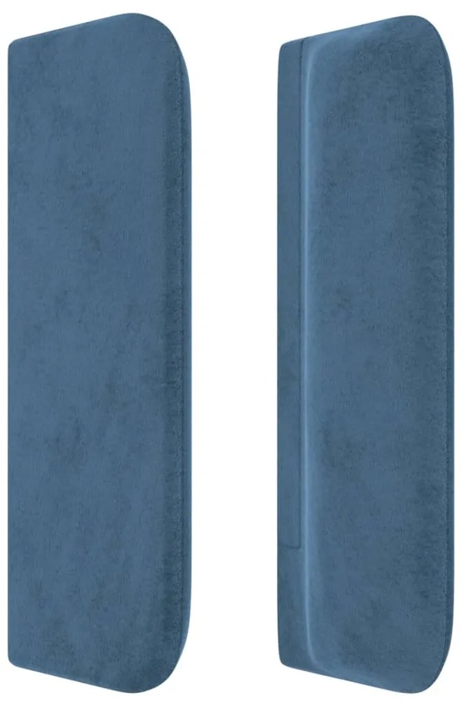 vidaXL Κεφαλάρι με Πτερύγια Σκούρο Μπλε 147x16x78/88 εκ. Βελούδινο