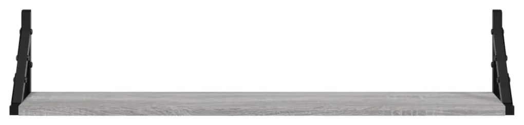 vidaXL Ραφιέρες Τοίχου 2 τεμ. Γκρι Sonoma 80x15x15,5 εκ. Επεξ. Ξύλο
