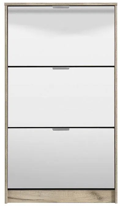 Παπουτσοθήκη Hugo 23 με Καθρέπτη Γκρί Δρύς 67x28x119 εκ. 67x28x119 εκ.