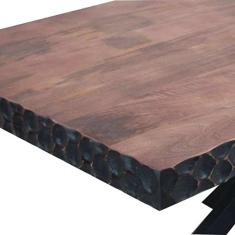 Τραπέζι τραπεζαρίας Amrita Fylliana Kαφέ 180x90x75 εκ