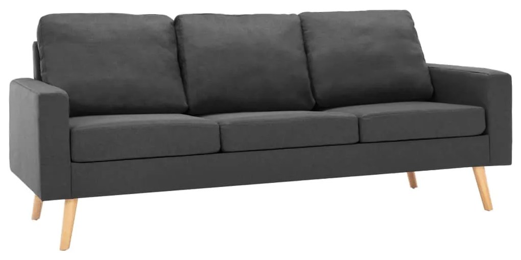 vidaXL 2 Piece Living Room Set Dark Gray Fabric