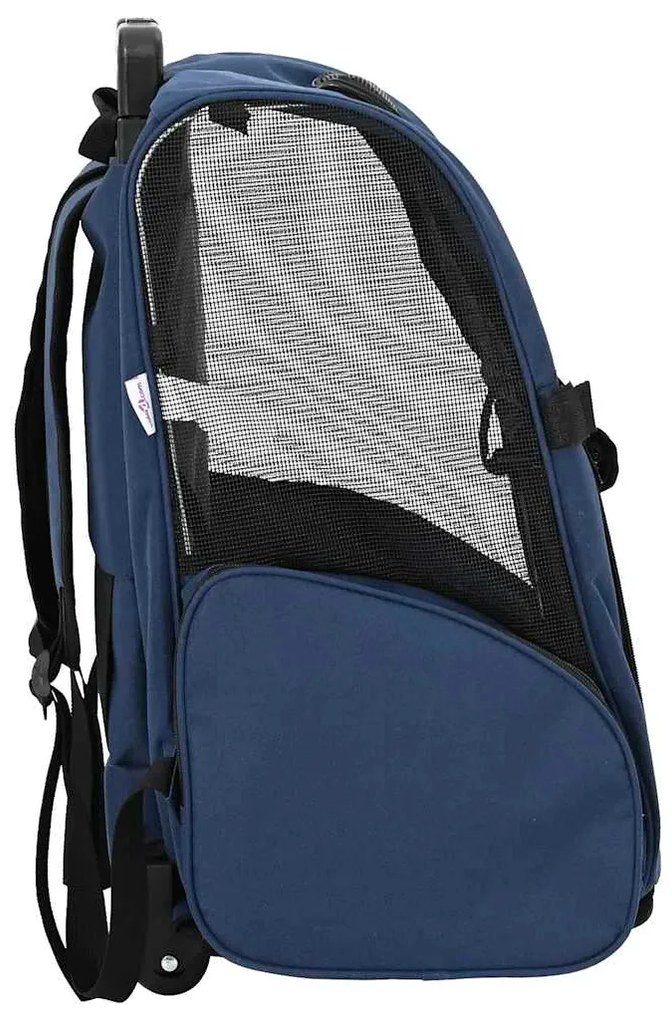 vidaXL Καρότσι Κατοικίδιων 3 σε 1 Μπλε 48x32x57 εκ. από Ύφασμα Oxford