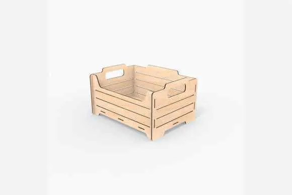 Σετ 2 τεμαχίων – Intra CRATE – Ξύλινο Κουτί Τύπου Τελάρο μαζι με χερούλια 21x30x11 cm Box34-00002