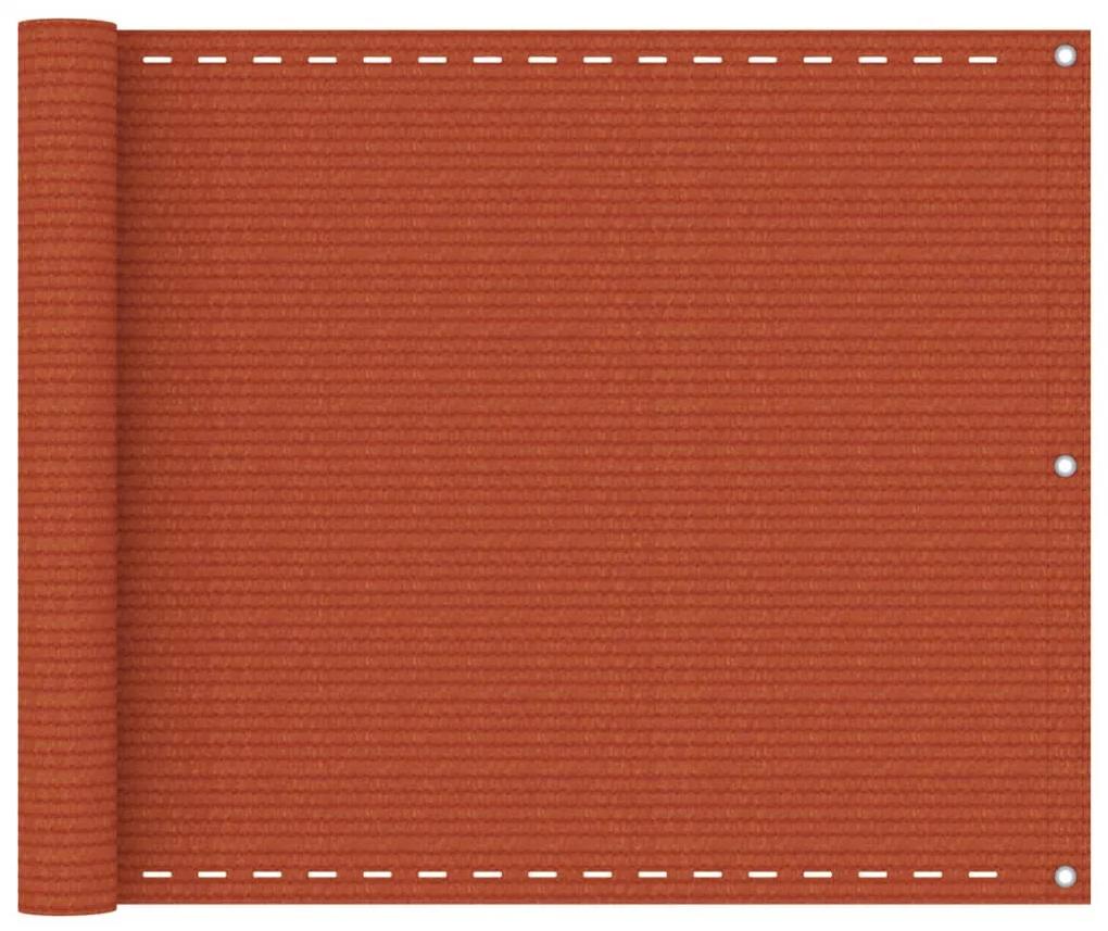 vidaXL Διαχωριστικό Βεράντας Πορτοκαλί 75 x 300 εκ. από HDPE