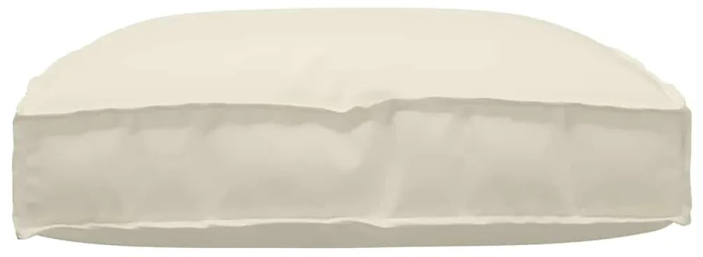 vidaXL Μαξιλάρι παλέτας για κάθισμα Κρεμ 80 x 80 x 12 cm Ύφασμα Oxford