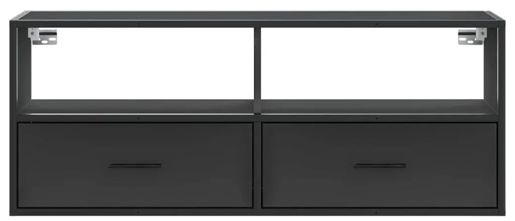 Έπιπλο Τηλεόρασης Μαύρο 100x31x39,5 εκ. Επεξεργ. Ξύλο / Μέταλλο - Μαύρο