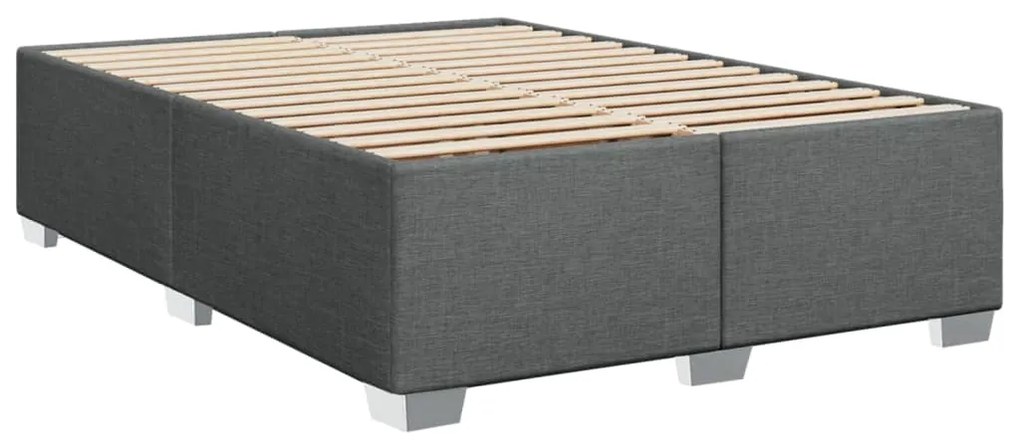 ΚΡΕΒΑΤΙ BOXSPRING ΜΕ ΣΤΡΩΜΑ ΣΚΟΥΡΟ ΓΚΡΙ 140X200 ΕΚ ΥΦΑΣΜΑΤΙΝΟ 3285138