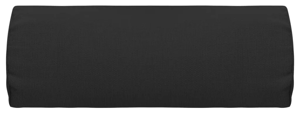 vidaXL Προσκέφαλο Σεζλόνγκ Μαύρο 40 x 7,5 x 15 εκ. από Textilene