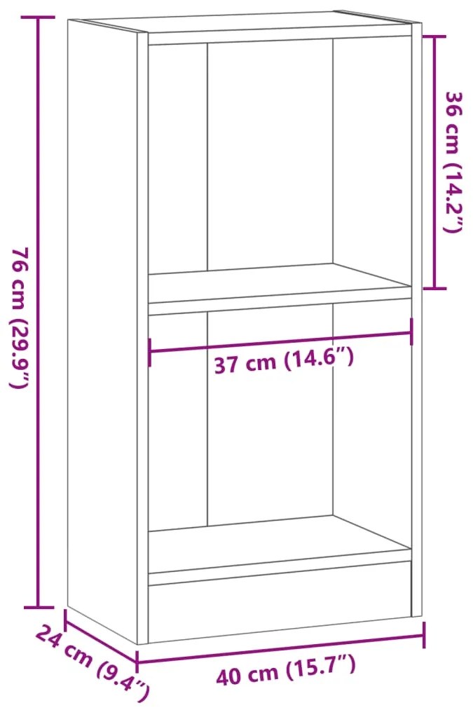 ΒΙΒΛΙΟΘΗΚΗ ΑΡΤΙΣΙΑΝΗ ΔΡΥΣ 40X24X76 ΕΚ. ΑΠΟ ΕΠΕΞΕΡΓΑΣΜΕΝΟ ΞΥΛΟ 857773