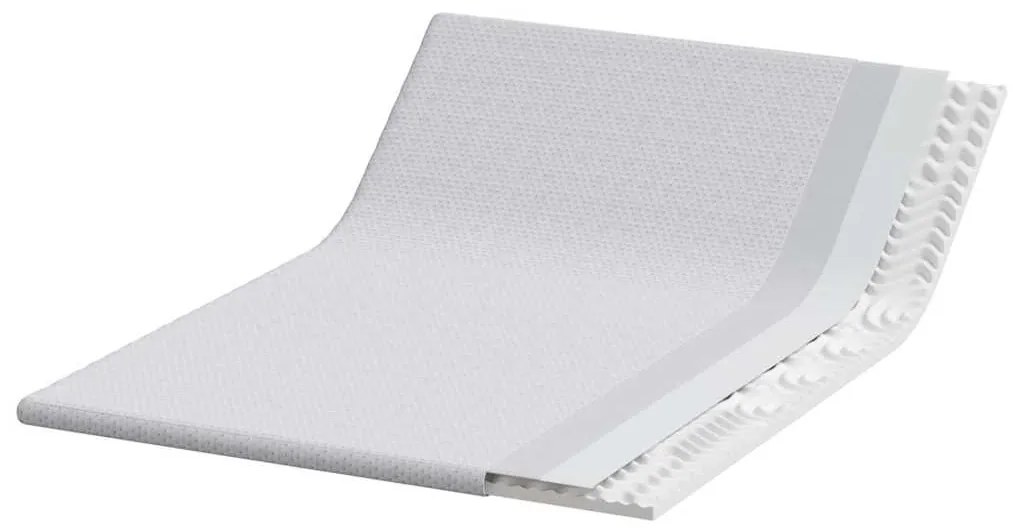 vidaXL Στρώμα επικάλυψης Λευκό 160 x 200 cm Υφασμα Jacquard