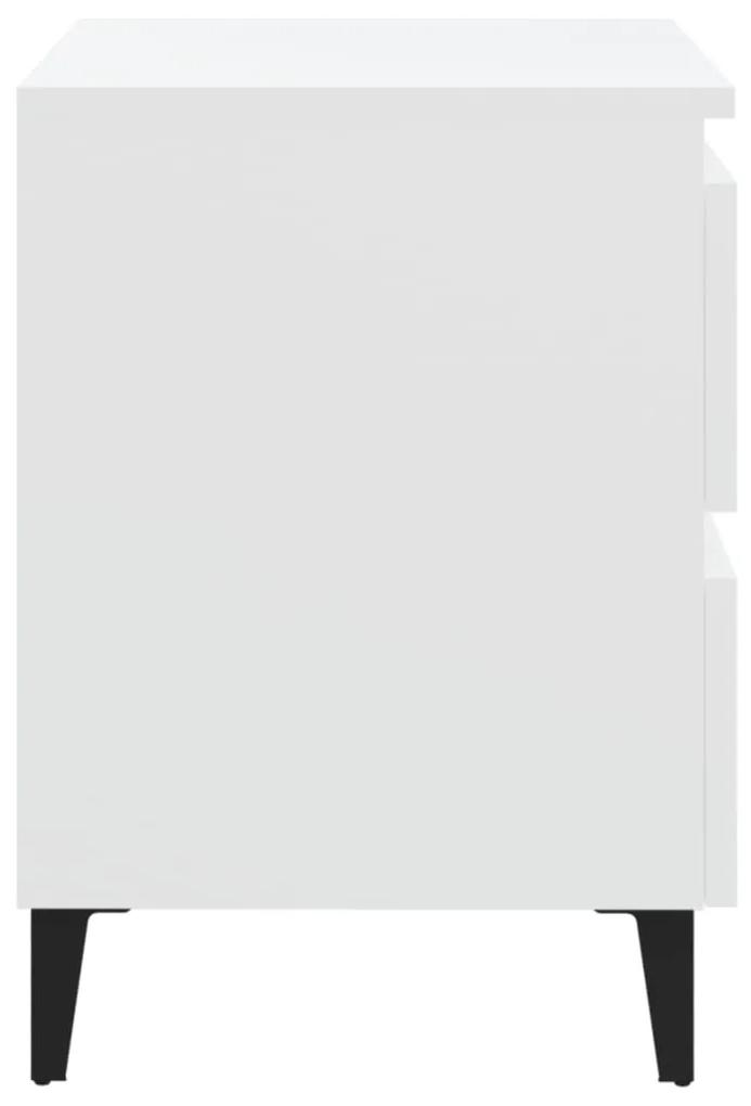 vidaXL Κομοδίνο Λευκό 40 x 35 x 50 εκ. από Μοριοσανίδα