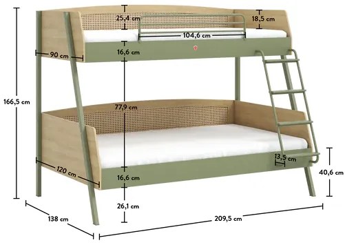 Παιδική κουκέτα LOOF  LO-1401  Cilek (Δώρο 10% έκπτωση στα Στρώματα)