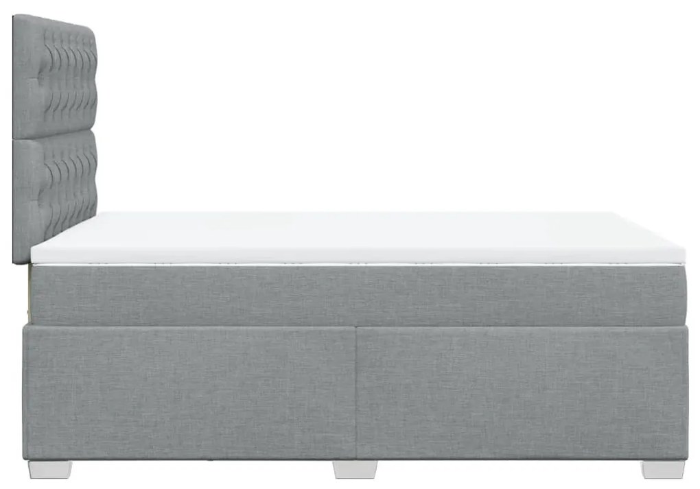 ΚΡΕΒΑΤΙ BOXSPRING ΜΕ ΣΤΡΩΜΑ ΑΝΟΙΧΤΟ ΓΚΡΙ 120X200 ΕΚ. ΥΦΑΣΜΑΤΙΝΟ 3290462